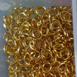 Aros de conexión dorados 4mm