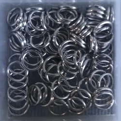 Aros de conexión plateado 6mm