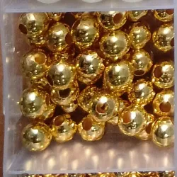 Balines plásticas dorados  6mm