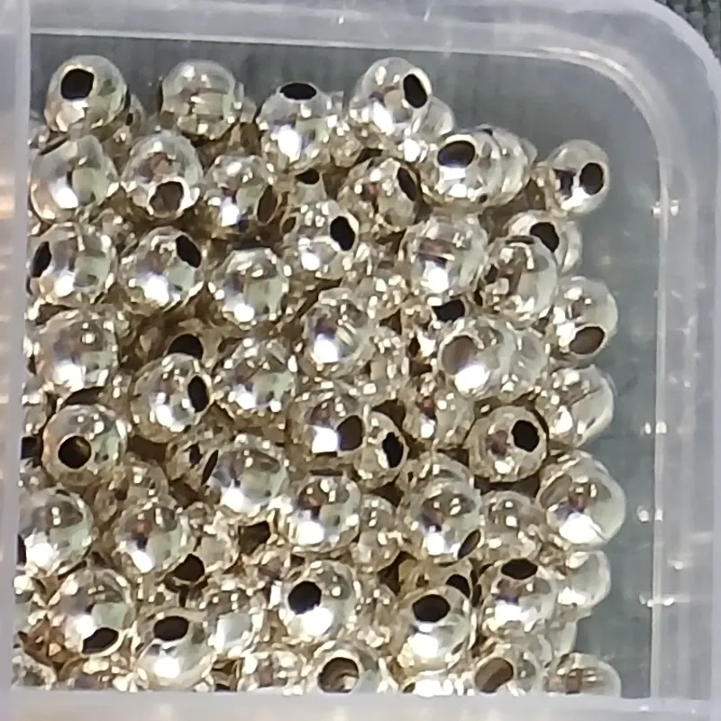 Balines plásticos plateados de 4mm