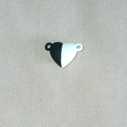 Corazón negro -blanco