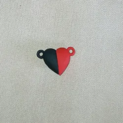 Corazón negro-rojo