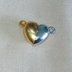 Corazón plateado-dorado