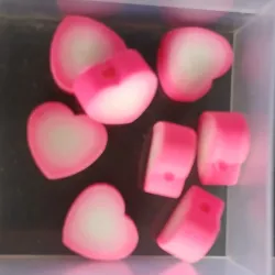 Corazones rosa claro