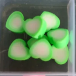 Corazones verde claro