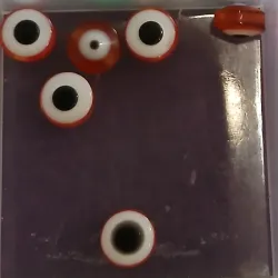 Ojos planos marrones 6mm