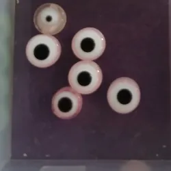 Ojos planos rosa claro 6mm