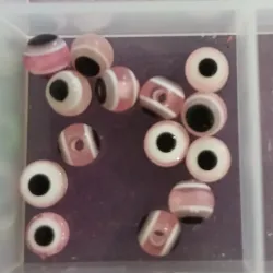 Ojos redondos rosa claro 6mm