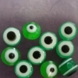 Ojos redondos verde oscuro 6mm