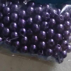 Paquete de perlas moradas oscuras 6mm