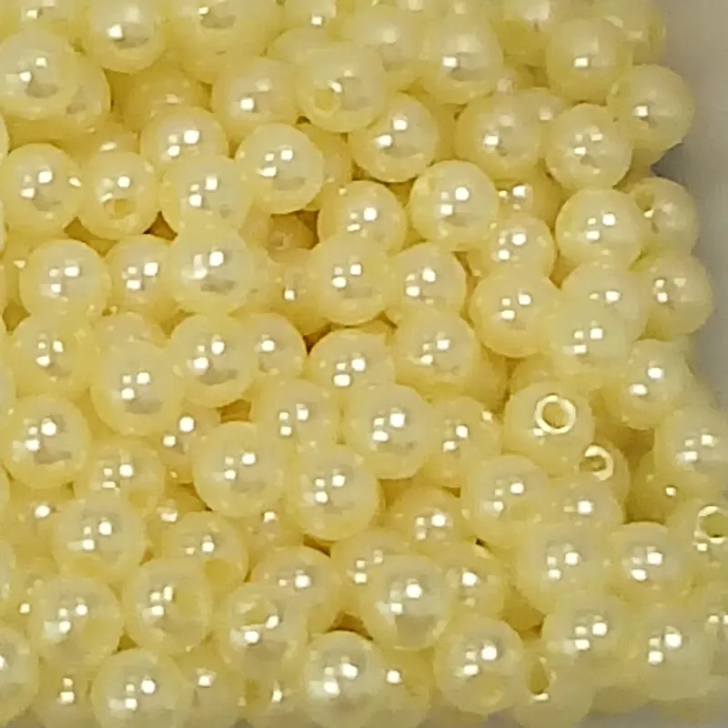 Paquete de perlas amarillas 6mm
