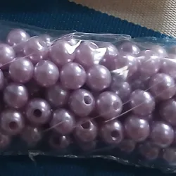 Paquete de perlas moradas claras 6mm