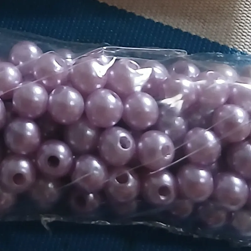 Paquete de perlas moradas claras 6mm
