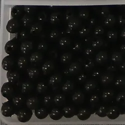 Paquete de perlas negras 6mm