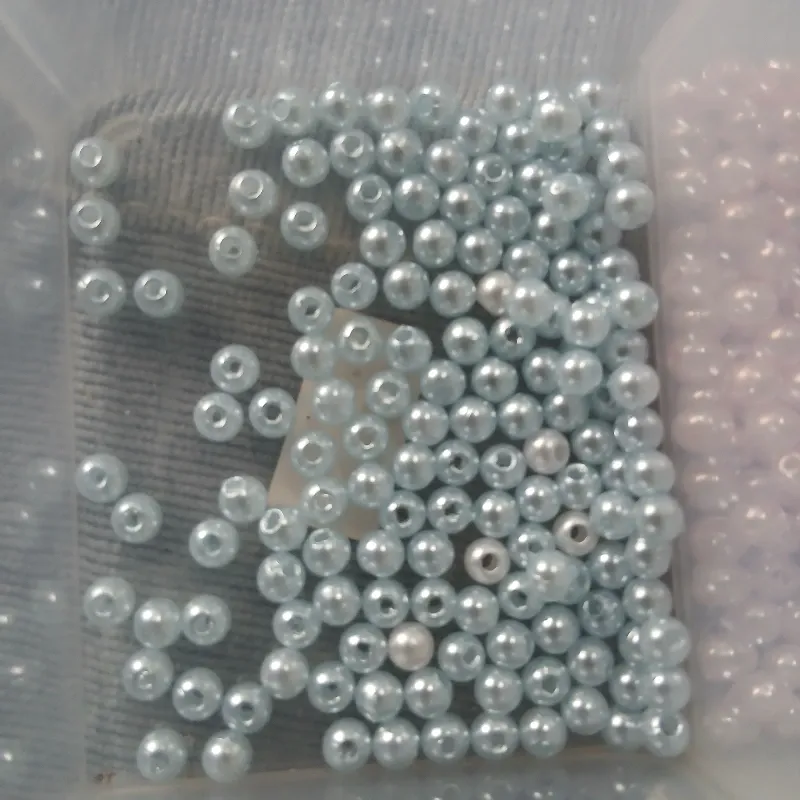 Perlas plásticas de 4mm azules