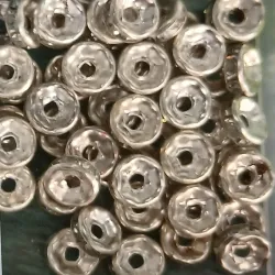 Rondel plateado 6mm