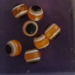 Ojos redondos naranja 6mm