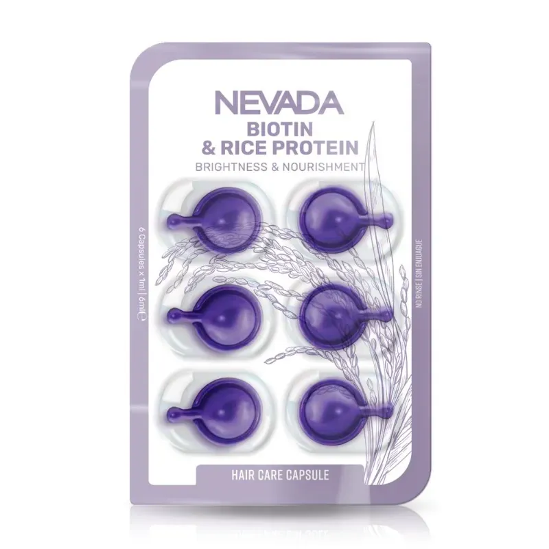 Cápsulas capilares de Biotina y Proteína de Arroz 🌾 