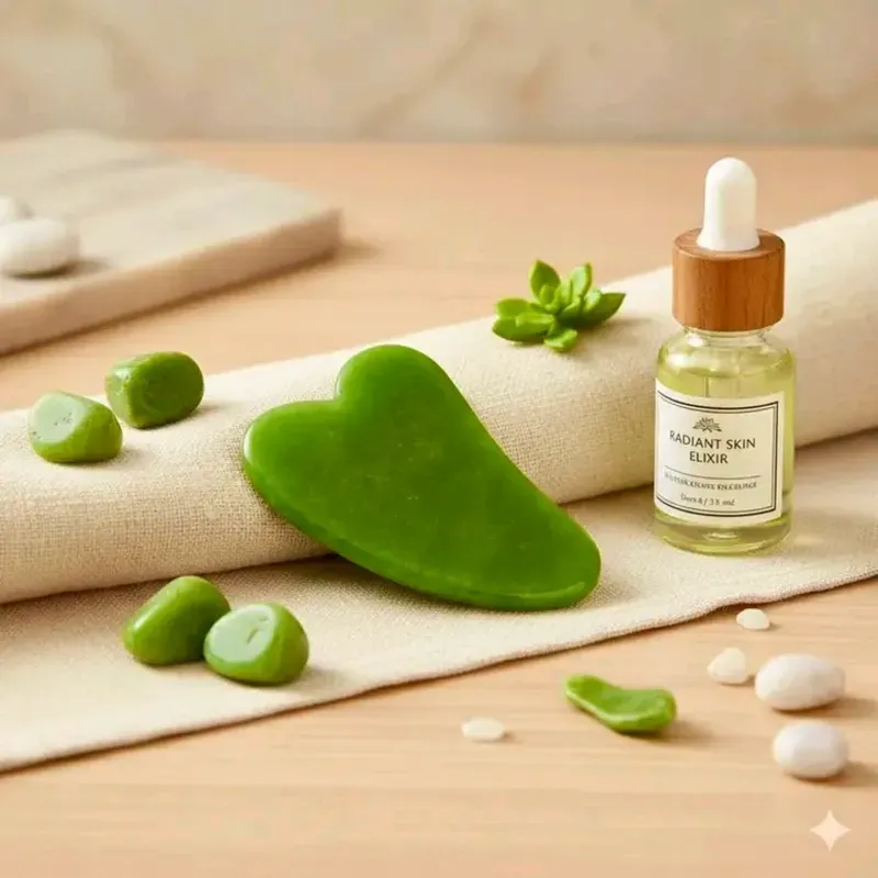 Guasha de cuarzo verde 💚