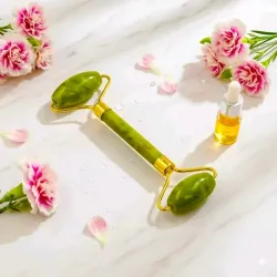 Rodillo facial de cuarzo verde💚