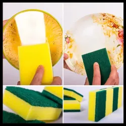Esponja de fregar amarilla