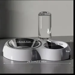 plato doble para mascotas