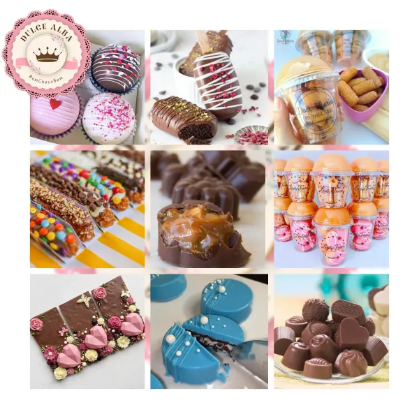 Somos un emprendimiento dedicado a la chocolateria artesanal personalizada y mini postres exquisitos.
Creamos delicias chocolatosas haciendo que su paladar estalle "BomChocoBom"