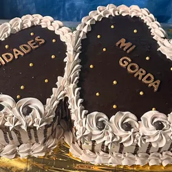 Doble corazón de chocolate
