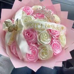 Ramo con listón Happy Birthday