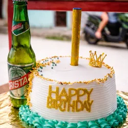 Cake con botella