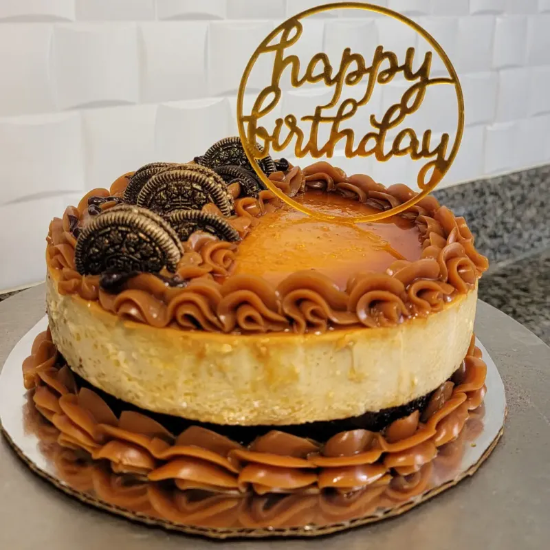 Chocoflan decorado 