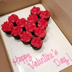 Cup cakes en forma de ❤️