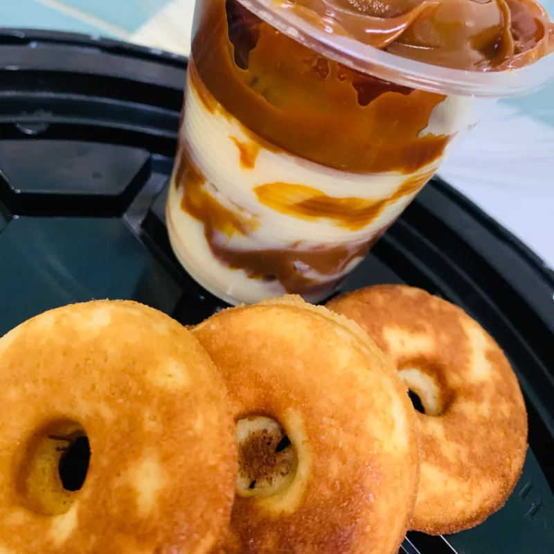 Vasito con mini donas 