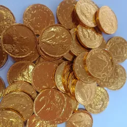 Monedas de chocolate