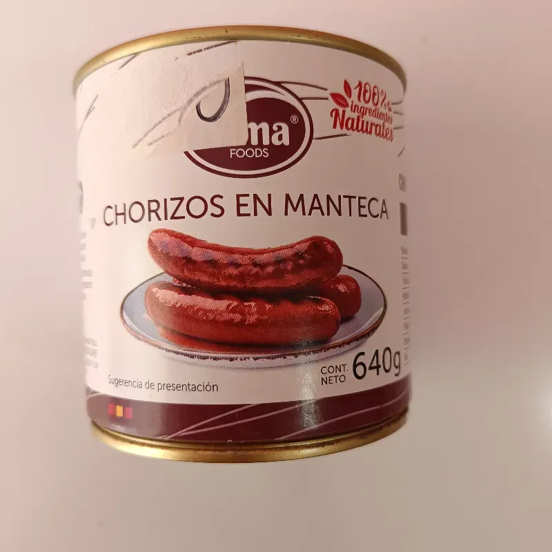 Lata de chorizo en manteca 