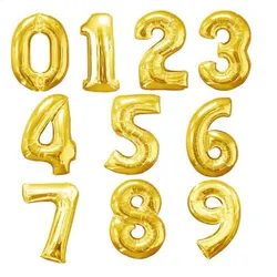 Número Dorado Inflable (80cm)