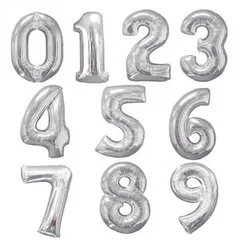 Número Plateado Inflable (80cm)