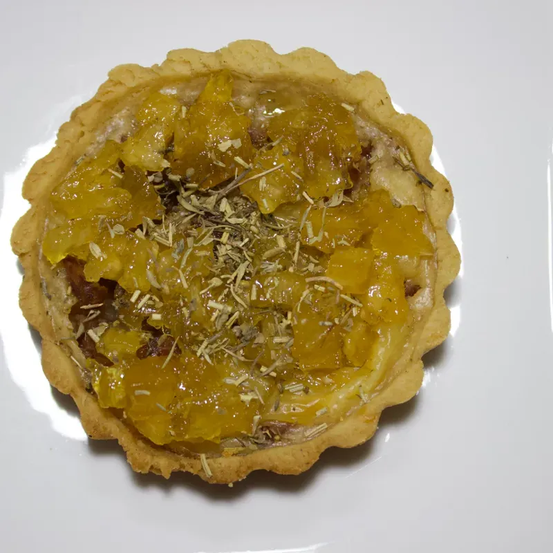 Mini tarta salada hawaiiana