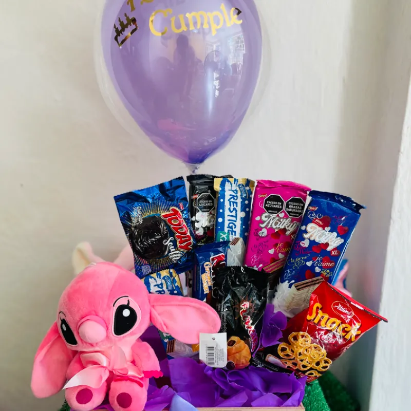 Cesta combinada de confitura y peluche 🧸 