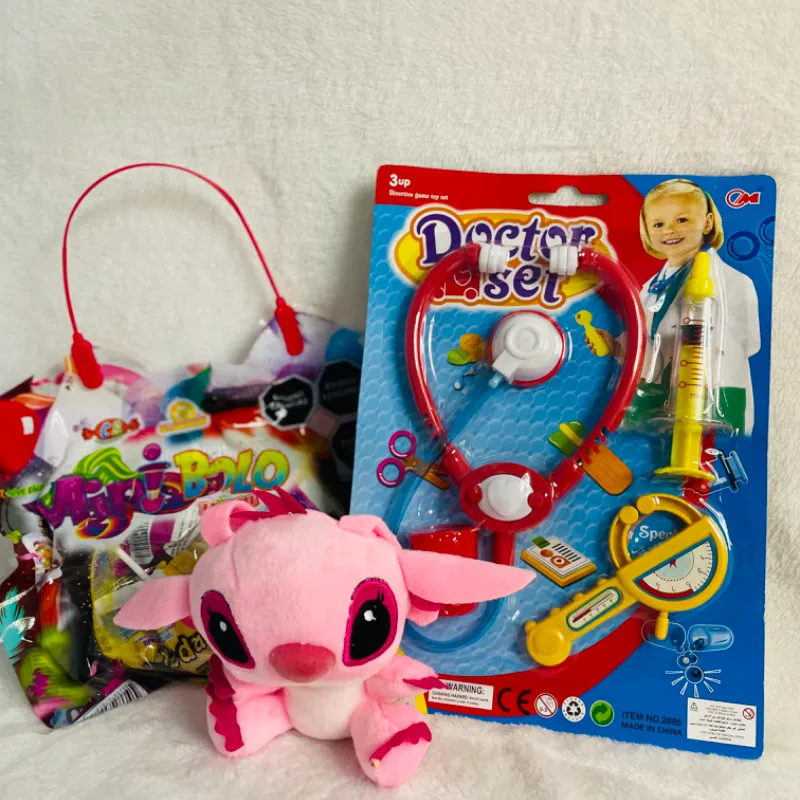 Set doctor@+ bolsa navideña+p.peluche+ Santa 