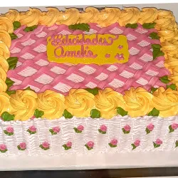 Cake de merengue relleno crema mousseline