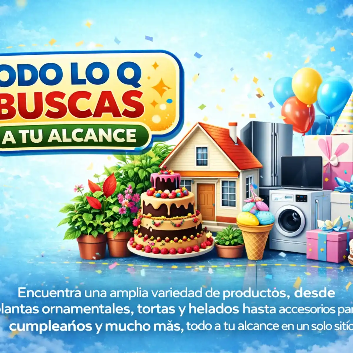 Dulces, plantas ornamentales, etc