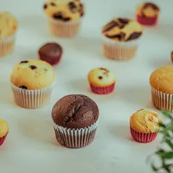 Mini muffins con chispas de chocolate 