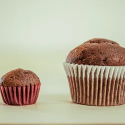 Mini muffins de chocolate 