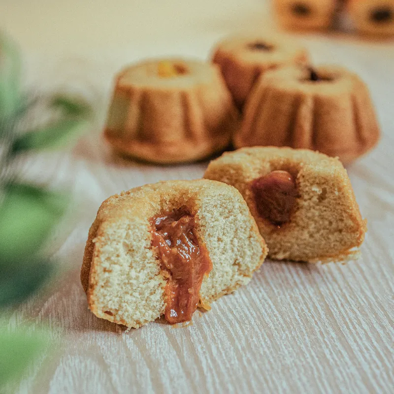 Mini roscones rellenos de dulce de leche