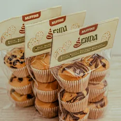 Muffins con chispas de chocolate 