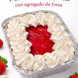 Agrego de crema de fresa