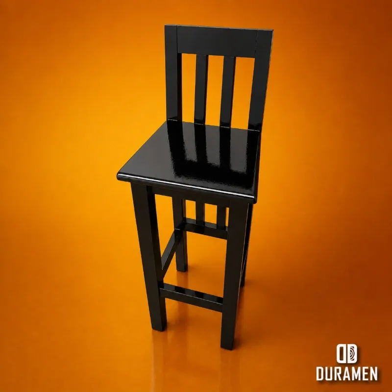 Banqueta alta negra