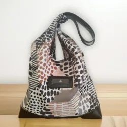 Bolso grande de tejido para tapizar y vinil 