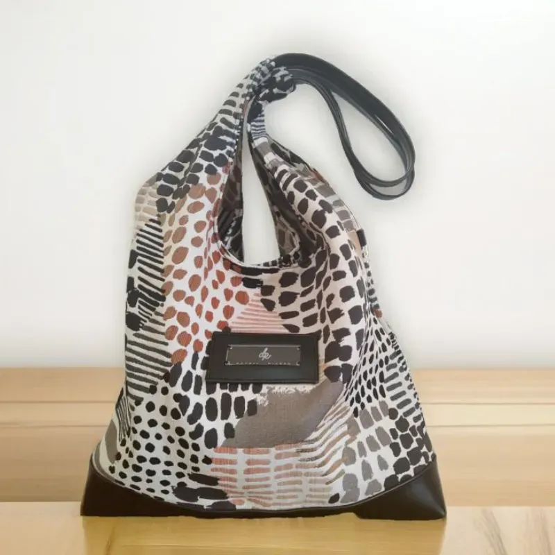 Bolso grande de tejido para tapizar y vinil 